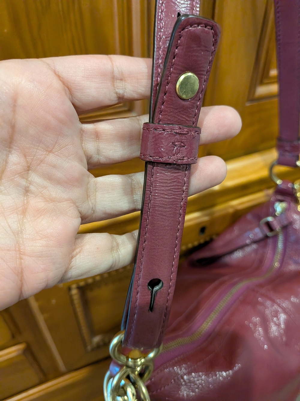 Coach Mia Crinkle Raspberry Leather Crossbody BUNDLE 3 FER - Picture 7 of 11